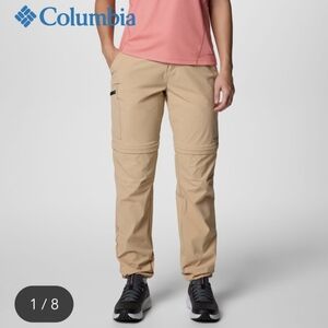 Columbia Womens Convertible Cargo Hiking Pants Omni Shade Beige Size 10